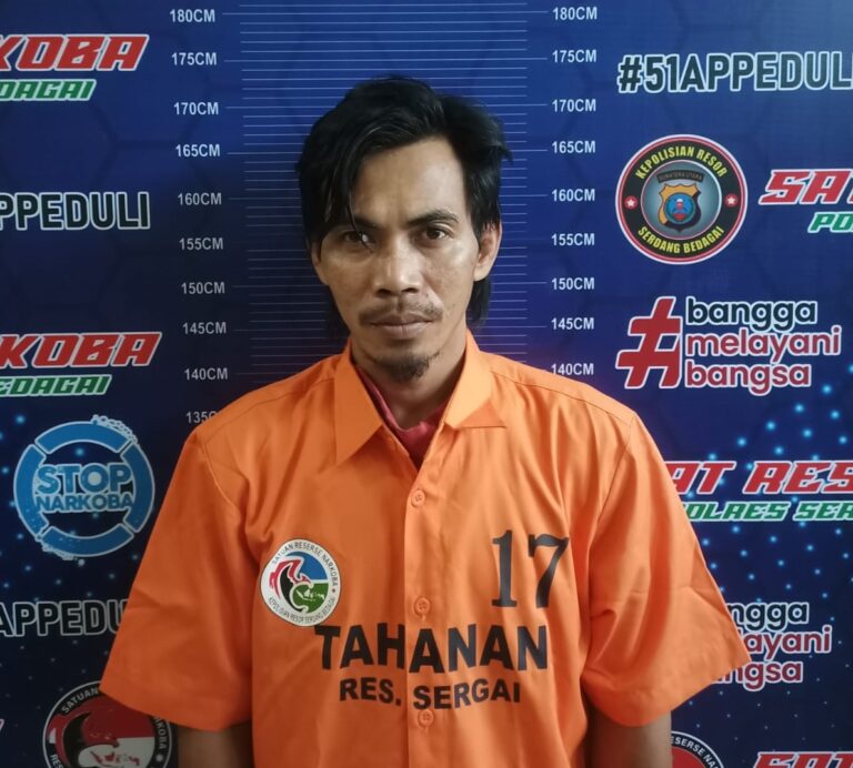 Polres Sergai Ciduk Pengedar Narkoba, 5,53 Gram Sabu Disita