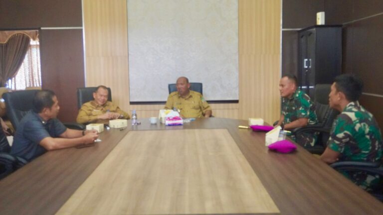 Baru Dilantik, Danyonif Marinir 8 Perkenalkan Diri ke Plt Bupati Langkat