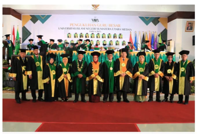 20 Guru Besar UINSU Dikukuhkan