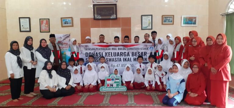 SD Swasta IKAL Medan Serahkan Donasi ke Palestina