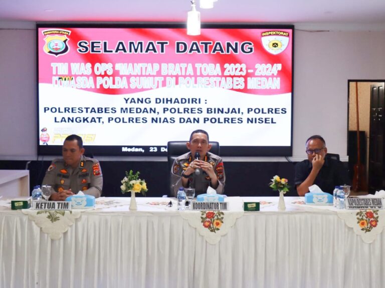 Operasi Mantap Brata Toba 2023 – 2024, Tim Itwasda Polda Sumut Kunker ke Polrestabes Medan 