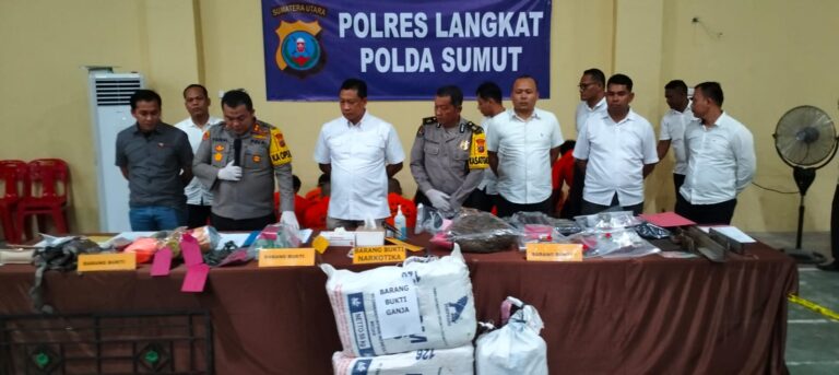 Polres Langkat Rilis Ungkap Kasus Selama Bulan Januari 2024