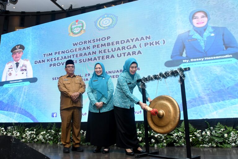Buka Pelatihan Tertib Administrasi dan Workshop, Pj Ketua PKK Sumut Sampaikan Tiga Poin Penting Menyusun Program Kerja Berkelanjutan