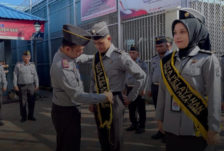 Rutan Tanjung Pura Kanwil Kemenkumham Sumut Kukuhkan Agen Perubahan, Tunas Integritas, dan Duta Layanan