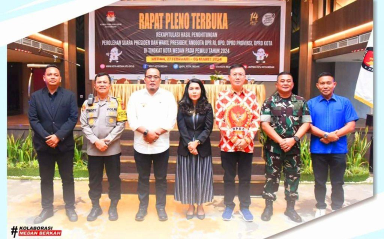 Pimpinan DPRD Medan Hadiri Pembukaan Rekapitulasi Penghitungan Suara KPU Medan