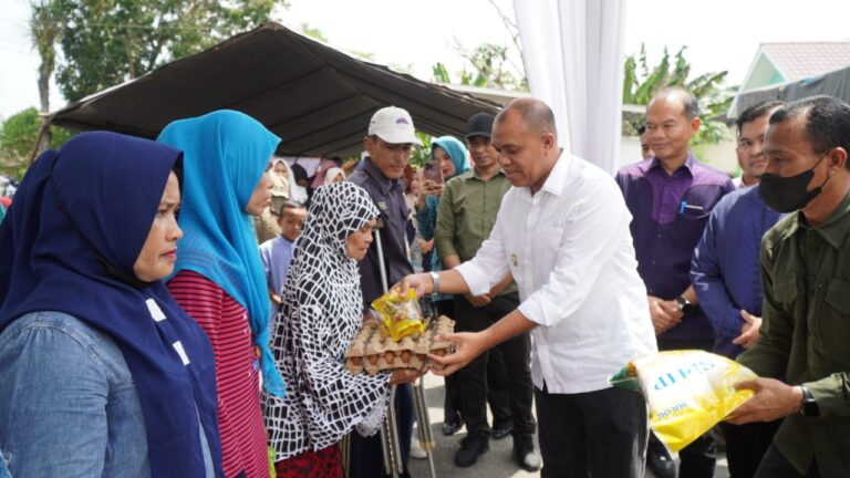 Gerakan Pasar Murah di Kecamatan Sei Lepan, Langkah Faisal Hasrimy Antisipasi Inflasi Jelang Ramadhan