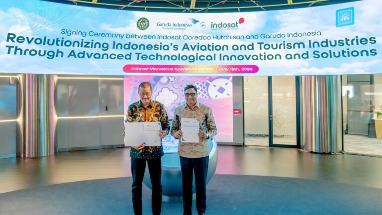 Indosat dan Garuda Indonesia Jajaki Kolaborasi