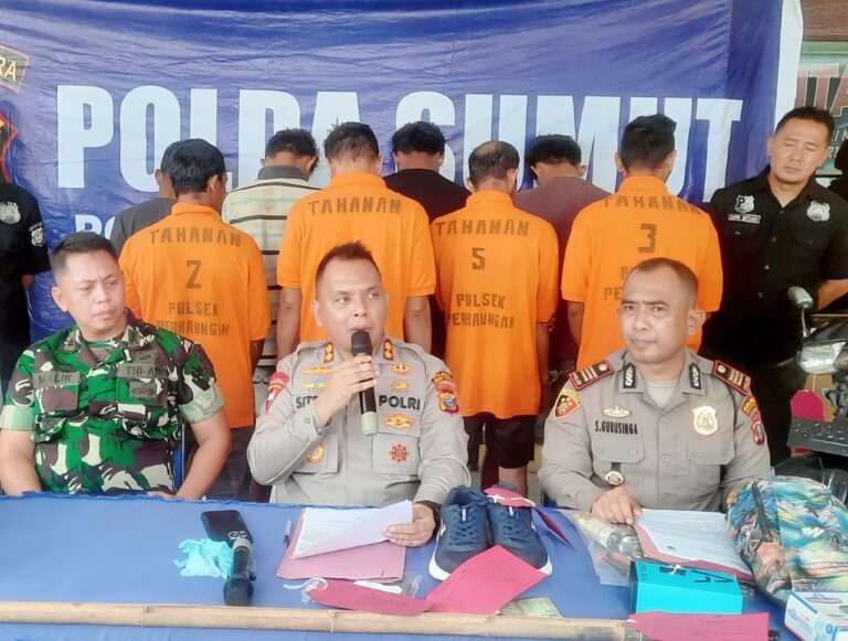 Polres Sergai 5 Kasus Dalam Sepekan, 8 Tersangka Diamankan