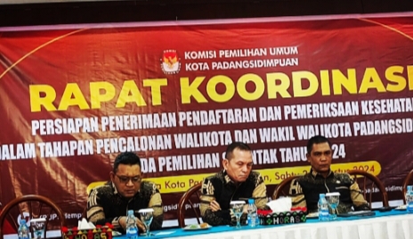 KPU Kota Padangsidimpuan Rakor Persiapan Pendaftaran dan Pemeriksaan Kesehatan