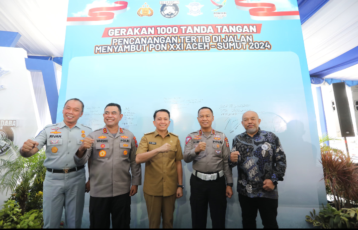 Gebyar Keselamatan Korlantas, Kapolda Sumut Ikuti Gerakan 1.000 Tanda Tangan