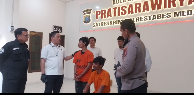 Tim Gabungan Polrestabes Medan Amankan 2 Pelaku Curas di Jalan Cemara Medan Timur
