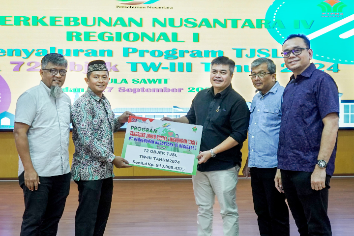 PTPN lV Regional l Salurkan Bantuan Program TJSL 2024 Rp 900 Juta