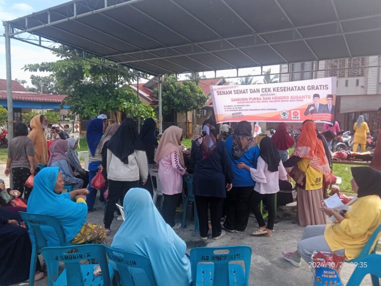 Senam dan Cek Kesehatan Gratis, Cara Paslon Nomor 2 Dekati Warga Binjai