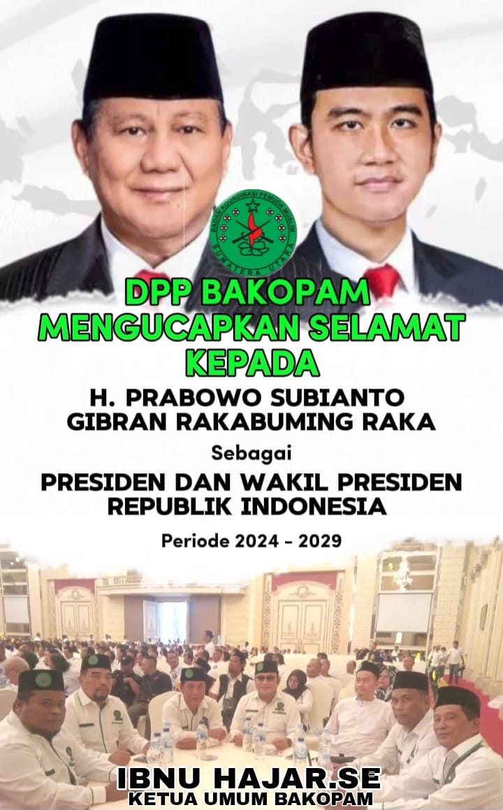 Besok Pelantikan Presiden-Wapres, DPP Bakopam Ucapkan Selamat Sukses Kepada Prabowo – Gibran