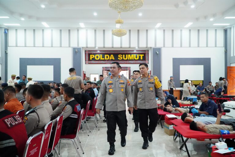 Polda Sumut Gelar Donor Darah Dalam Rangka HUT Humas Polri ke-73