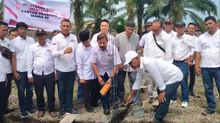 Ketua PM 08 Langkat Misno Adi, Lakukan Kegiatan Peletakan Batu Pertama Kantor Sekretariat