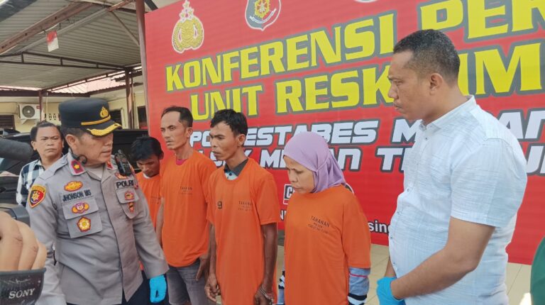 Polsek Medan Tembung Ringkus 4 Pelaku Pembunuhan Wanita