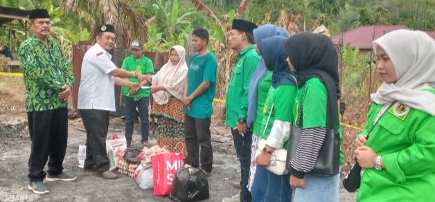 DPW PPP Sumut dan Kota Padangsidimpuan Berikan Bantuan Korban Kebakaran