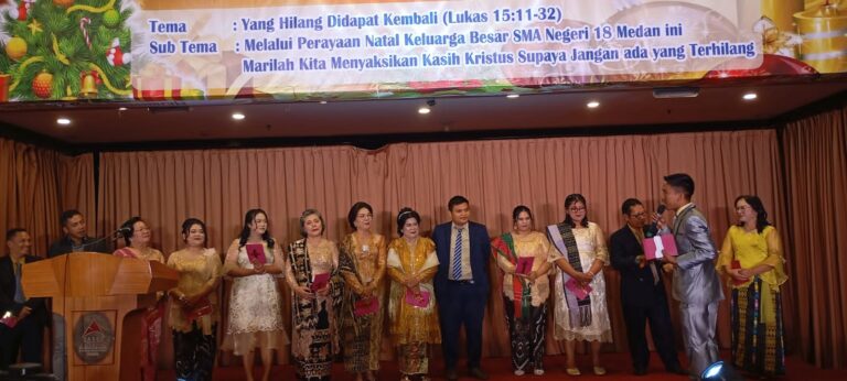 Perayaan Natal SMAN 18 Medan Dimeriahkan Frahmen Anak Yang Hilang