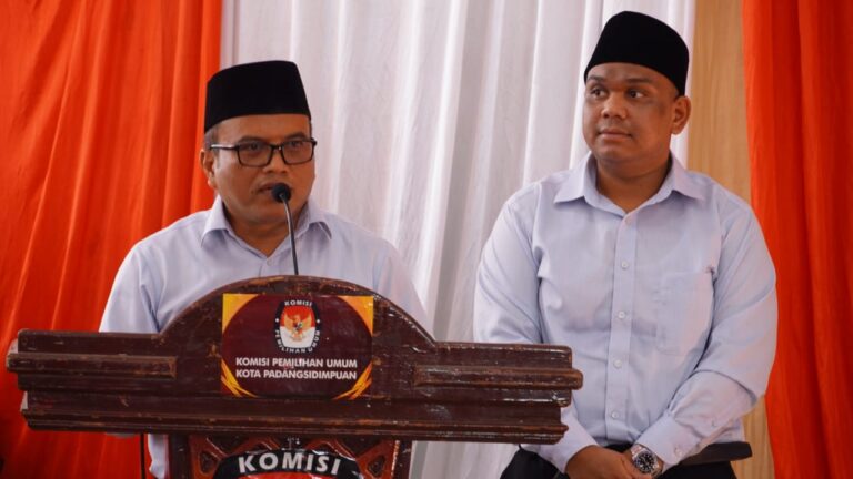 KPU Tetapkan Paslon Letnan – Levi Jadi Walkot – Wawalkot Padangsidimpuan Terpilih 2025 – 2030