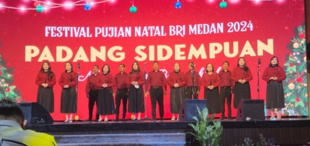 Pimpinan dan Karyawan BRI Padangsidimpuan Hadiri Perayaan Natal Bersama di Grand City Hall Medan