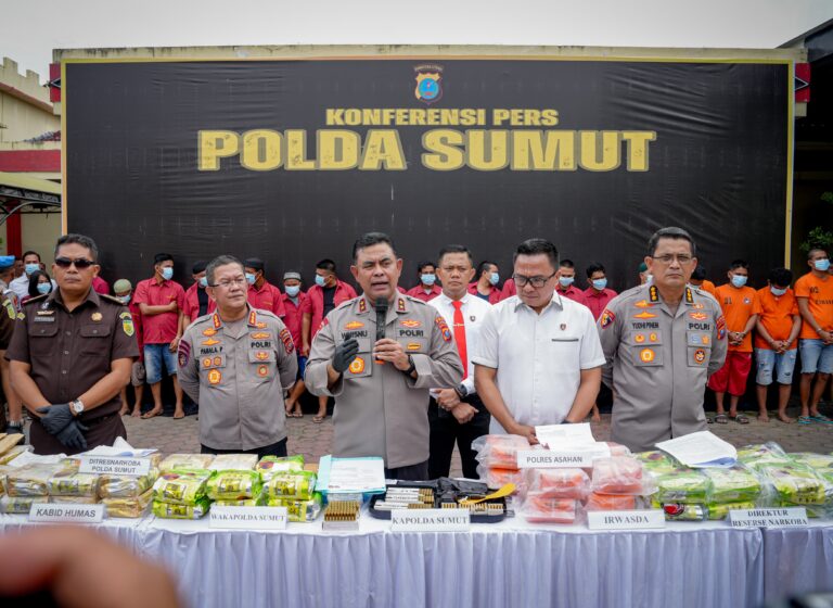 Polda Sumut Bongkar Jaringan Narkoba Internasional Hingga Bandar Bersenjata