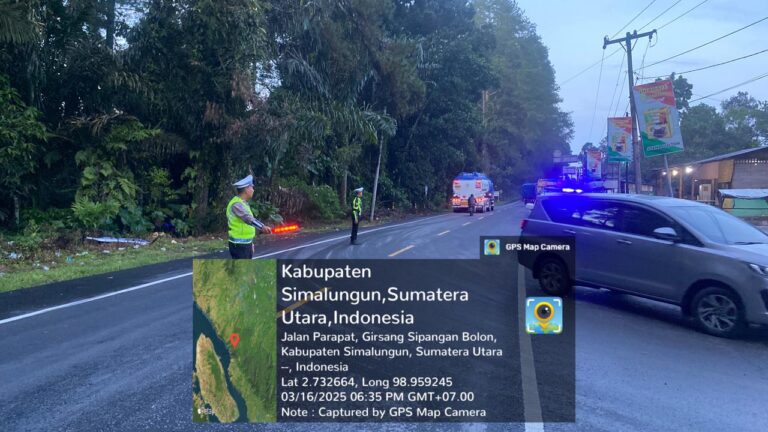 Banjir Bandang Terjang Parapat, Polisi Bergerak Cepat Amankan Arus Lalu Lintas dan Warga