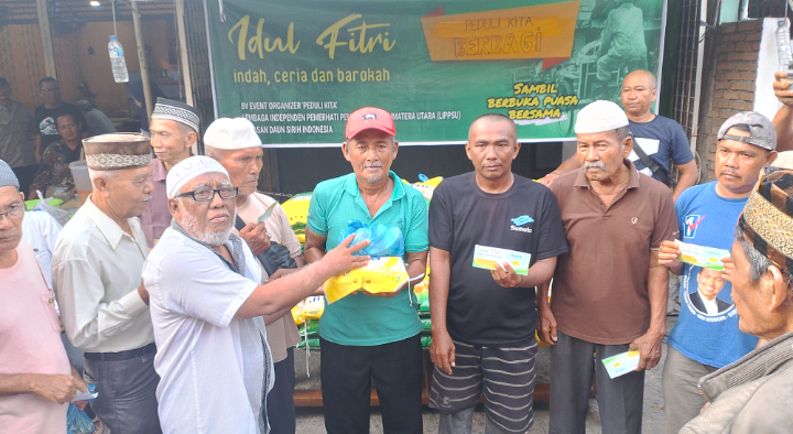 Sambut Idul Fitri, LIPPSU Bagikan Sembako Kepada Warga Prasejahtera dan Korban TPPO
