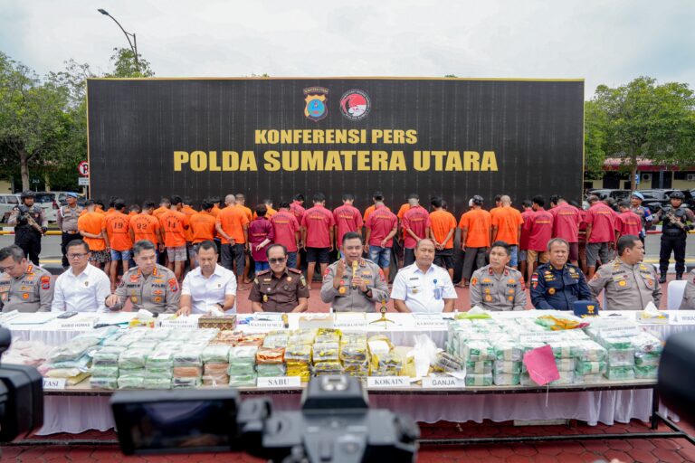 Periode 24 Februari – 7 April 2025, Polda Sumut Ungkap 517 Kasus Narkoba