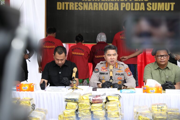Polda Sumut Gagalkan Peredaran 100 Kg Sabu Dalam Bungkus Kopi