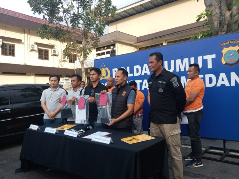 Unit Resmob Polrestabes Medan Tangkap 4 Orang Debt Collector dan Dijerat Pasal 365 Subs 368 KUHP