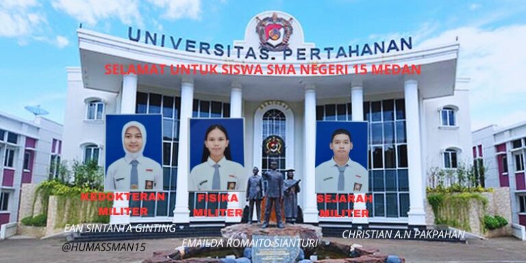 Tiga Siswa SMAN 15 Medan Lulus di UNHAN RI