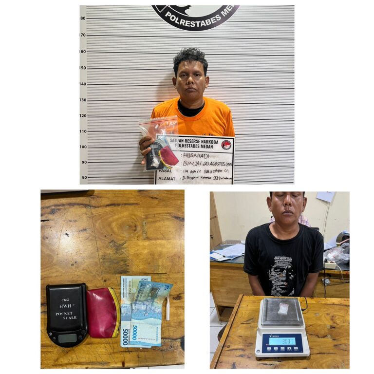Polisi Tangkap Pengedar Sabu di Kawasan Gang Perbatasan Kampung Baru Medan