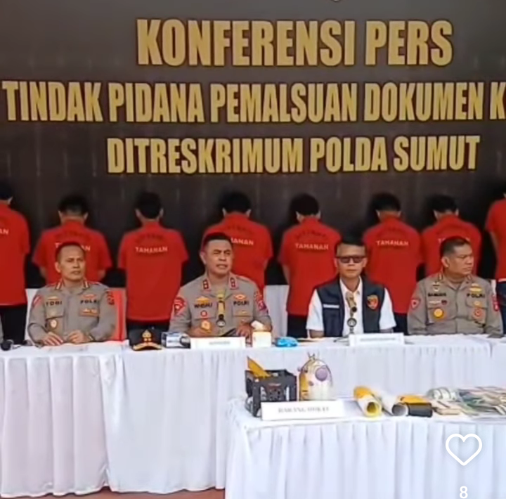 Polda Sumut Ungkap Praktek Pemalsuan Dokumen Antar Provinsi, 26 Kendaraan Bermotor Diamankan