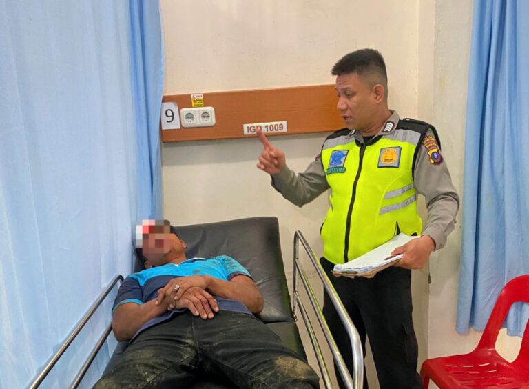 Gercep! Satlantas Polres Tebing Tinggi Tangani Laporan Warga Lakalantas melalui Call Center 110