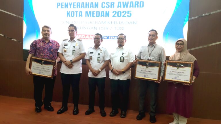 PTPN IV Regional I Raih Penghargaan CSR Award dari Wali Kota Medan