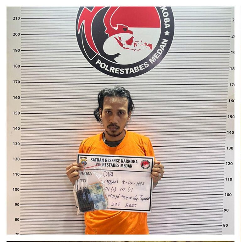 Polisi Ringkus Pengedar Sabu di Jalan Mesjid Taufik Medan