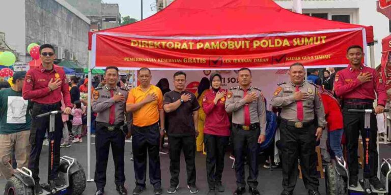 Polda Sumut Gelar Bakti Sosial, Pemeriksaan Kesehatan Gratis di Lapangan Merdeka