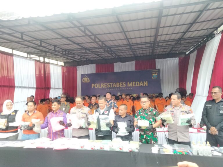 Polrestabes Medan Musnahkan Sabu Sebanyak 20. 275,57 Gram dan Inex  58. 775 Butir Jaringan Malaysia