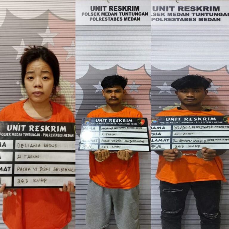 Tiga Pelaku Curanmor di Wisma Helvicona Tuntungan Ditangkap