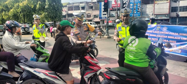Polda Sumut Tindak 1.423 Pelanggaran Lalu Lintas di Hari Pertama Operasi Patuh Toba 2025