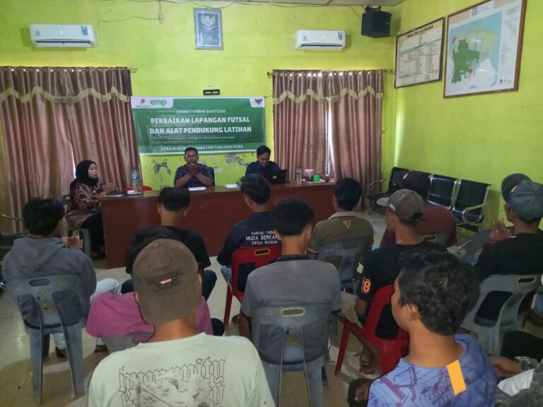Perusahaan SKK Migas – EMP Gebang Limited, Perbaiki Sarana Olah raga Di Kecamatan Tanjung Pura