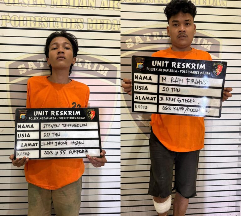 Polisi Tangkap Dua Pelaku Curanmor di Warnet Kawasan Jalan Halat Medan,  1 Ditembak