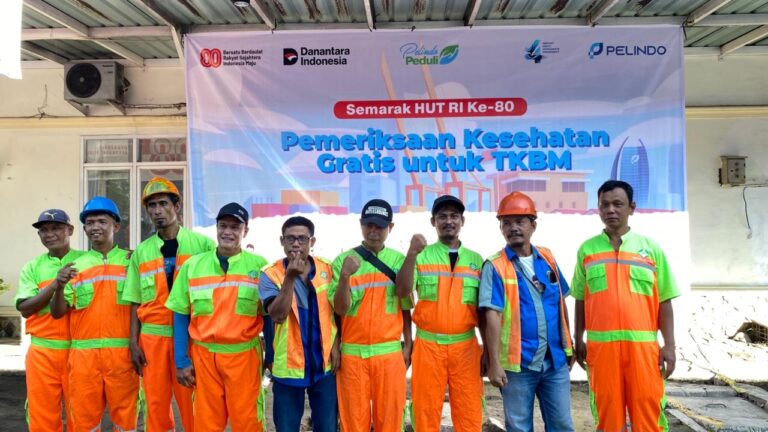 Semarak HUT RI ke-80, Pelindo Regional 1 Gelar Pemeriksaan Kesehatan Gratis untuk Pekerja TKBM