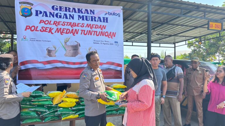 Polsek Tuntungan Gelar Pangan Murah