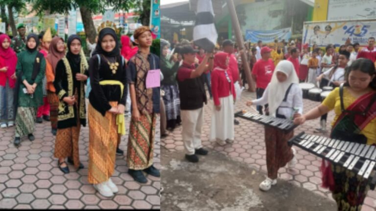 Ratusan Pelajar UPT SMPN 7 Medan Lomba Karnaval Kemerdekaan