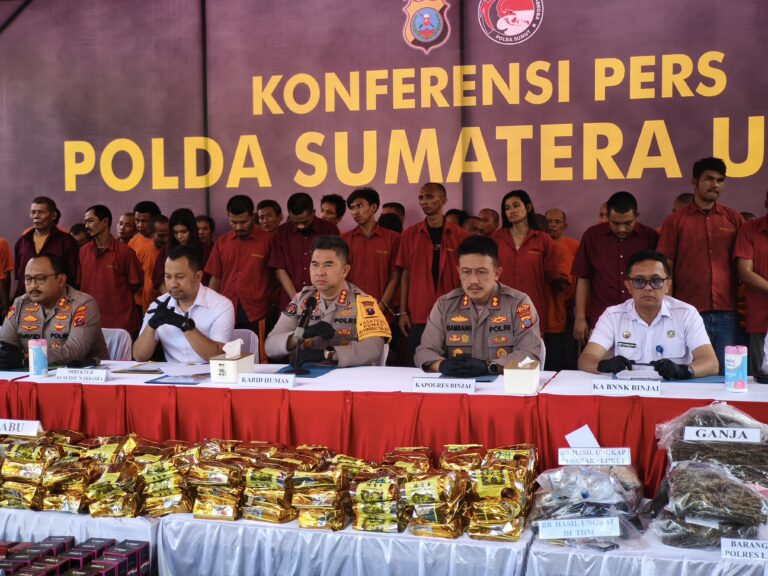 Perangi Narkoba di Sumut: 429 Kasus Terungkap, Ratusan Tersangka Dibekuk Polda Sumut