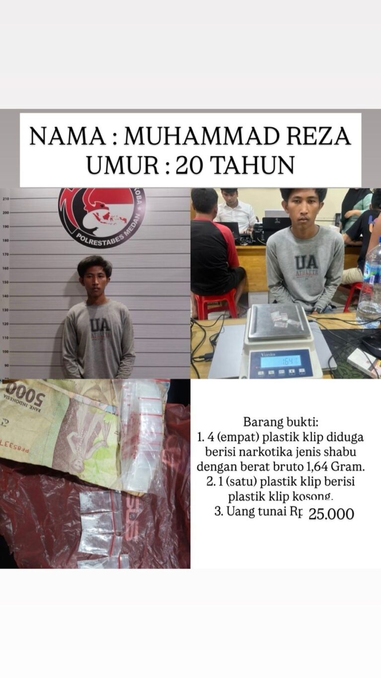Polrestabes Medan Ringkus Pengedar Sabu di Desa Sei Rotan Batangkuis