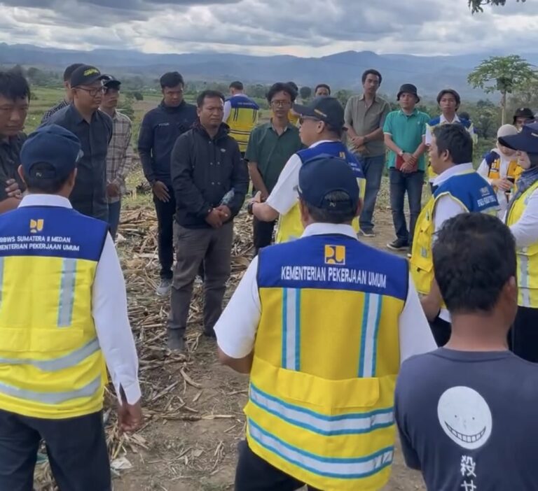 Kepala BBWS Sumatera II Medan Tinjau Pelaksanaan P3-TGAI di Desa Tanjung Merawa Karo