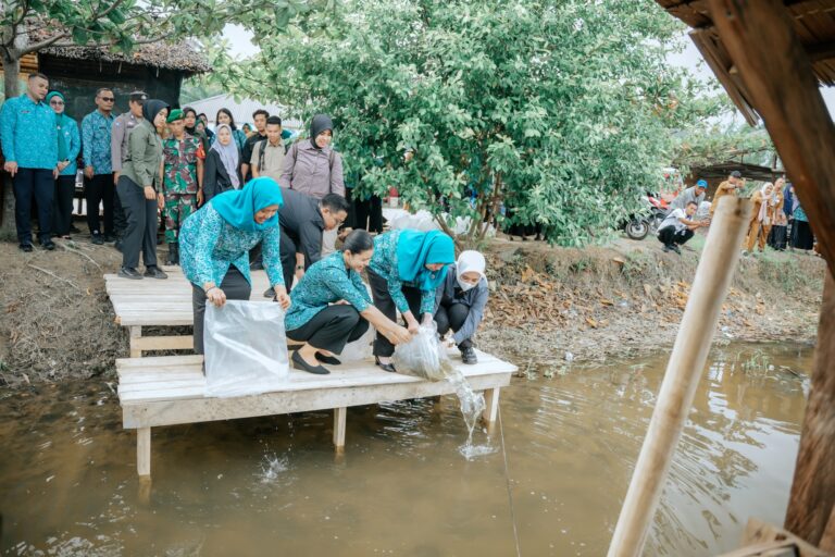 Kahiyang Ayu Tabur 15.000 Benih Ikan, Dorong Swasembada Pangan di Langkat